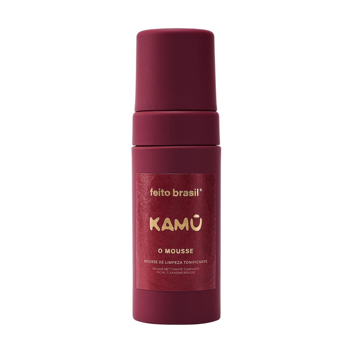 Embalagem de Mousse de Limpeza Tonificante Kamu Feito Brasil