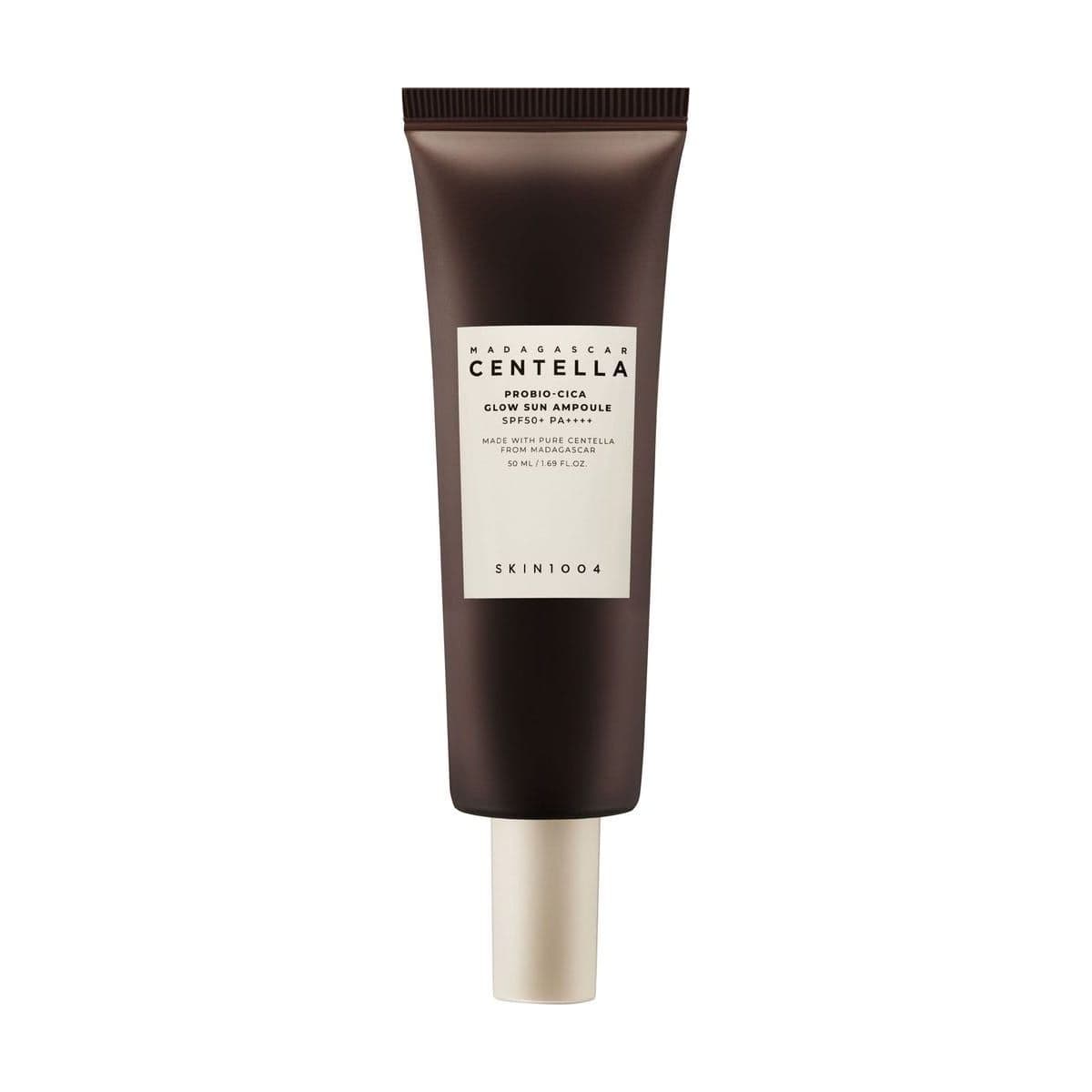 Embalagem de Protetor Solar Sérum FPS50 Skin1004 Probio-Cica Sun Ampoule