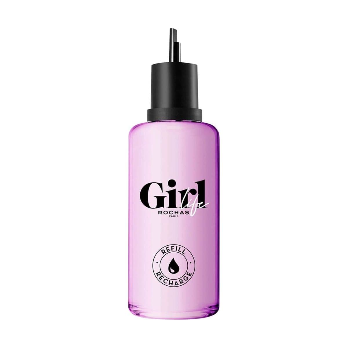Embalagem de Refil Perfume Rochas Girl Life Feminino Eau de Parfum