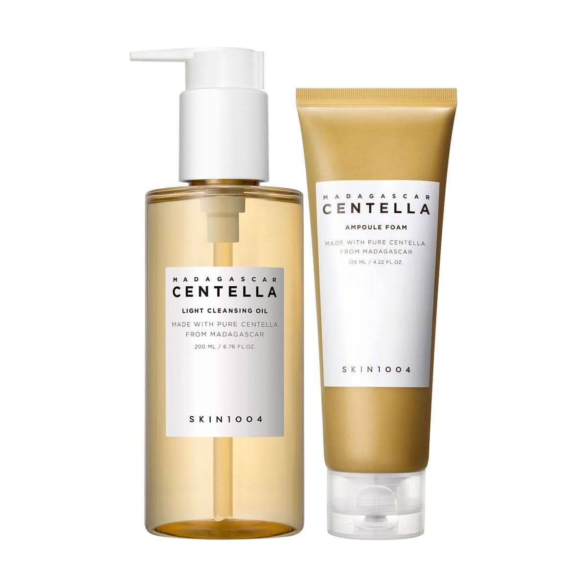 Embalagem de Kit Dupla Limpeza Skin1004 Centella Double Cleansing Duo