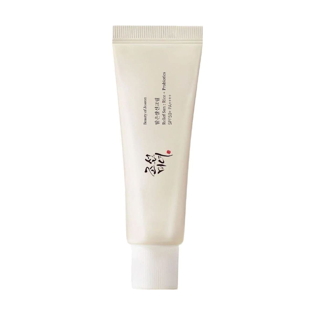 Embalagem de Protetor Solar Fluido FPS 50+ Beauty of Joseon Relief Sun Arroz + Probióticos