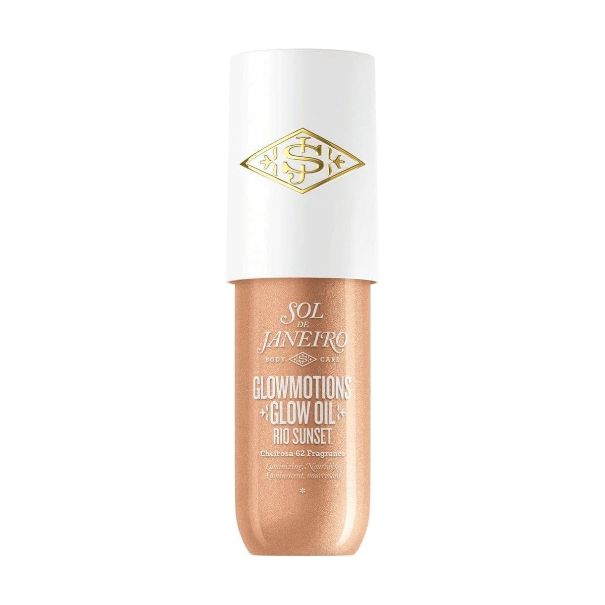 Embalagem de Óleo Iluminador Corporal Sol de Janeiro Rio Sunset Glow