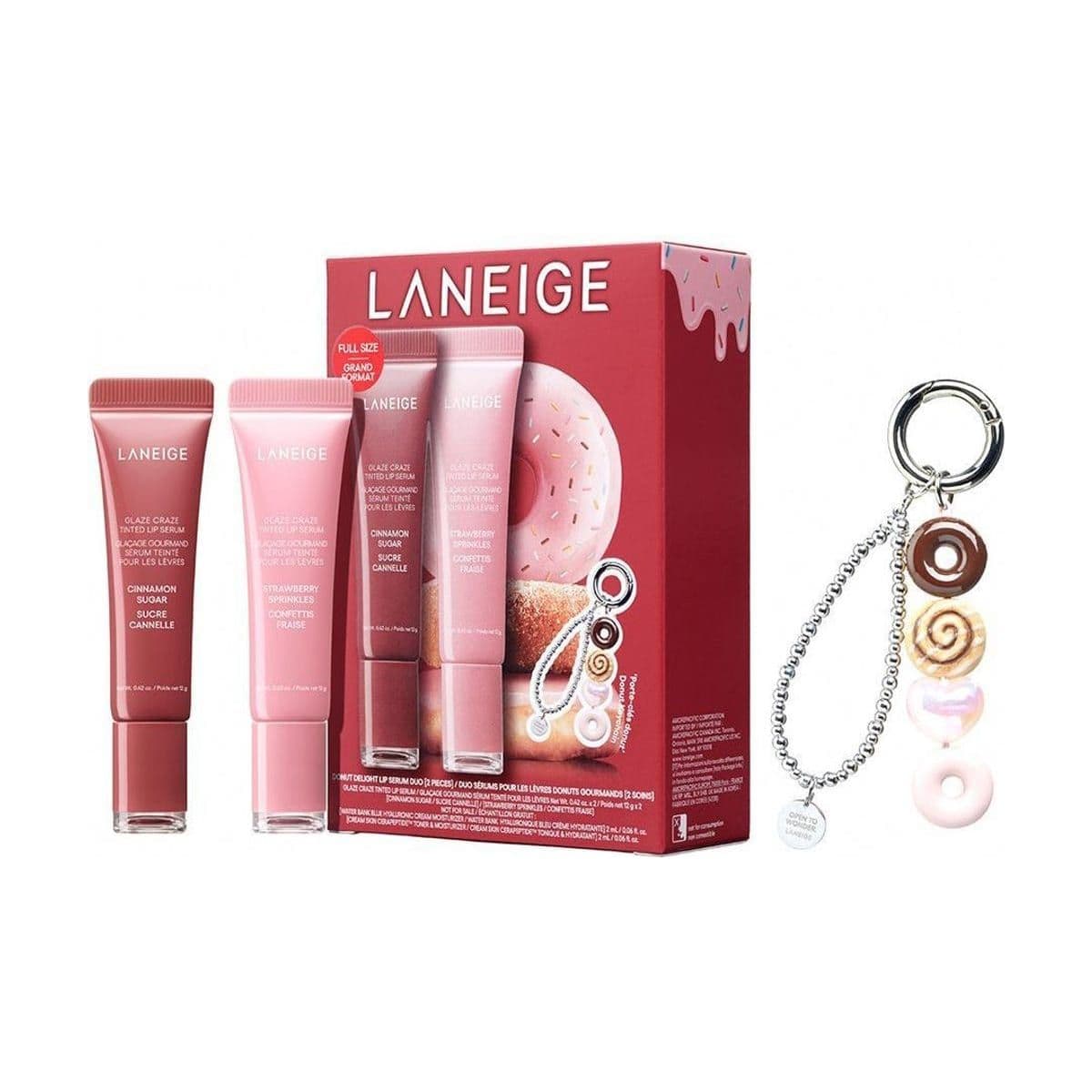 Embalagem de Kit Sérum Labial Laneige Donut Delight Duo Lip Serum