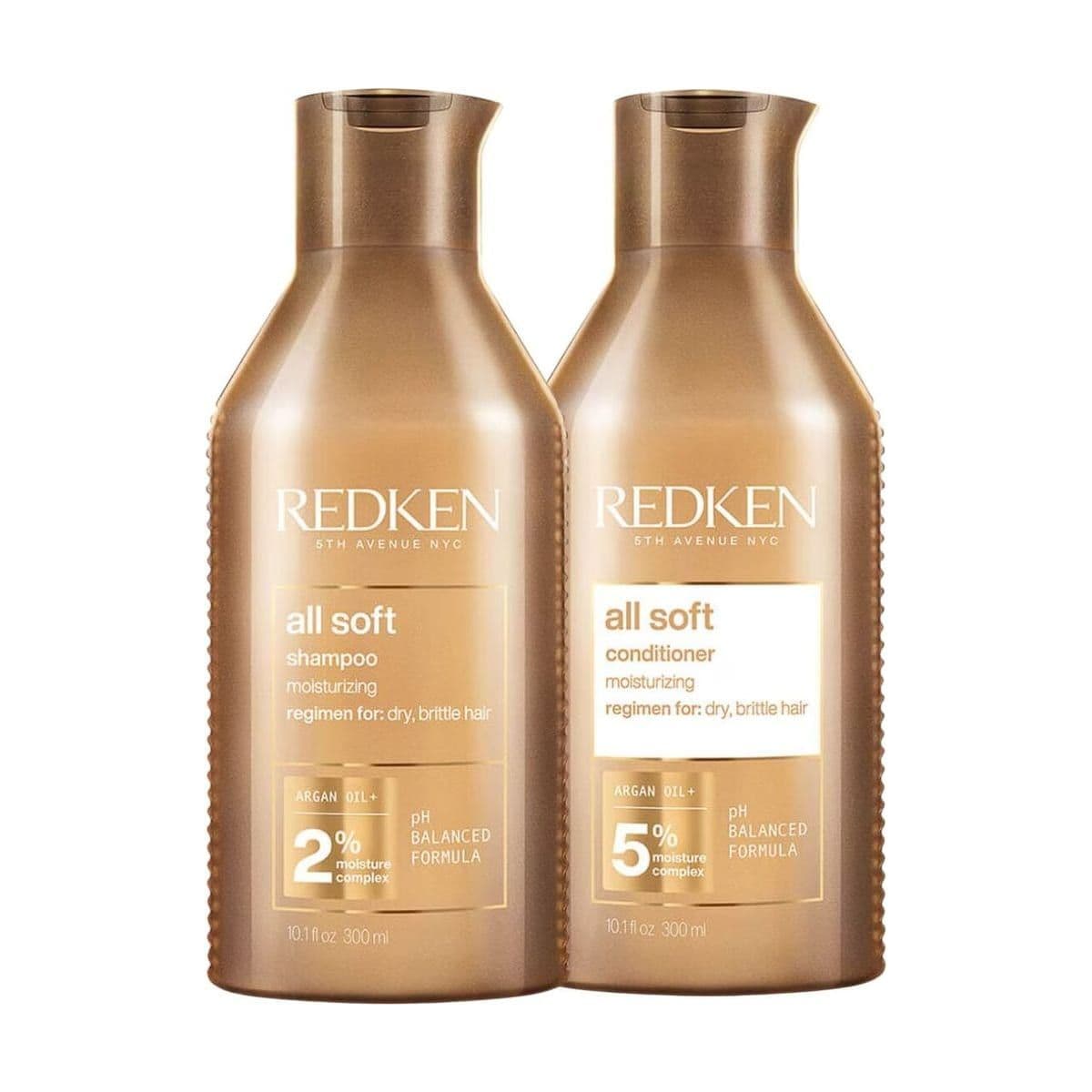 Embalagem de Kit Shampoo e Condicionador Redken All Soft