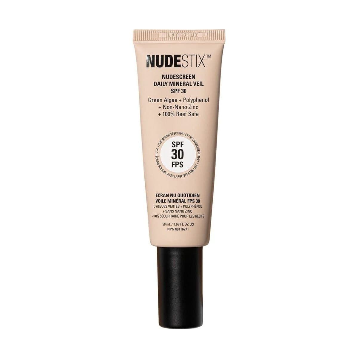 Embalagem de Protetor Solar Nudestix Nudescreen Daily Mineral Veil FPS30 Oil-Free