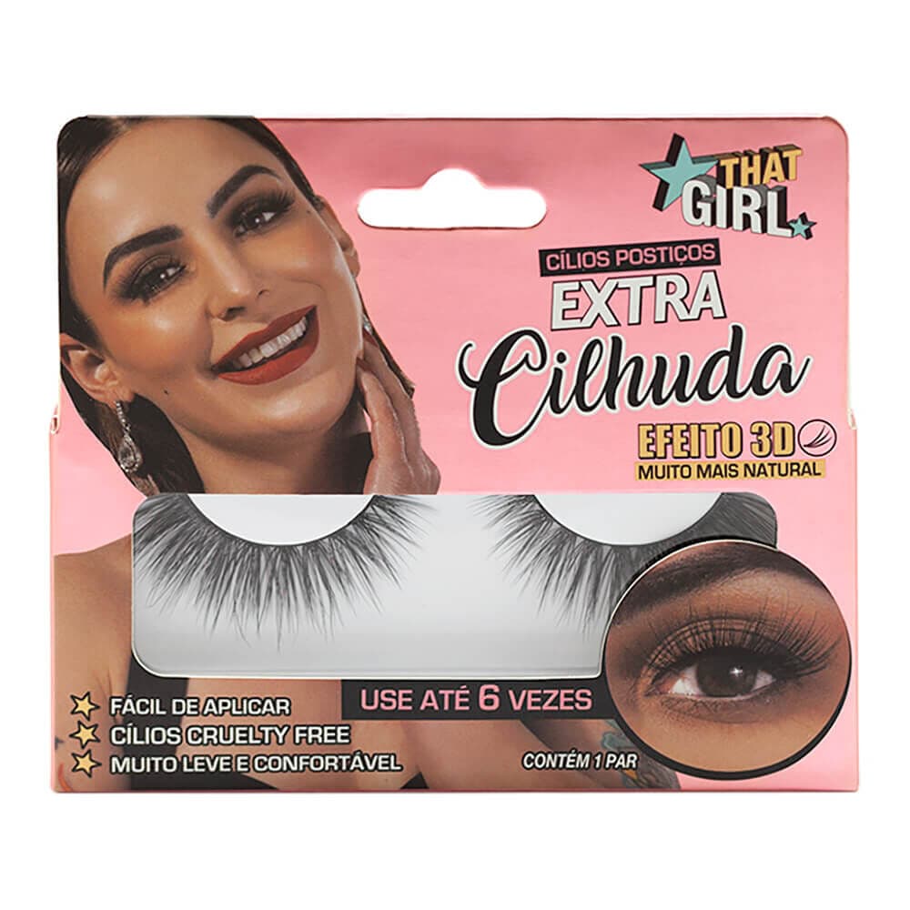 Embalagem de Cílios Postiços 3D That Girl Extra Cilhuda
