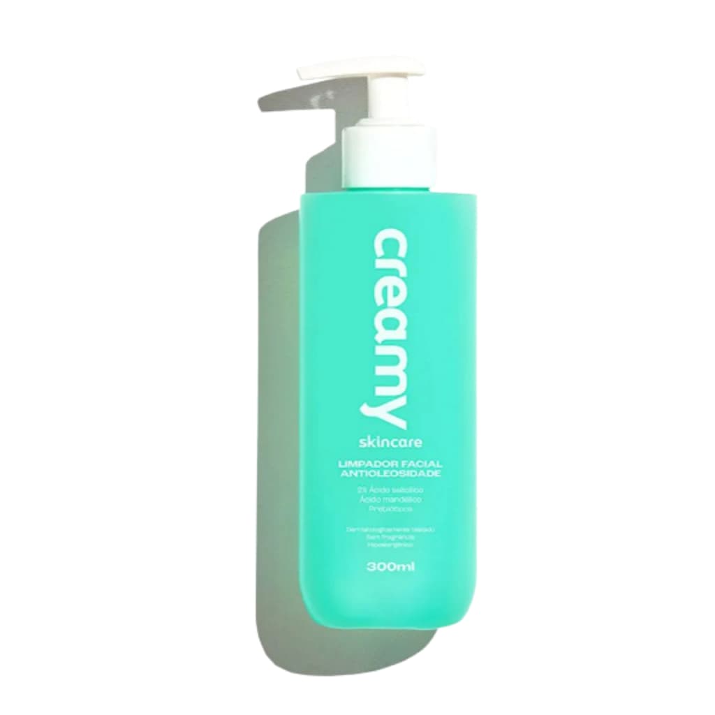 Embalagem de Limpador Facial Antioleosidade Creamy Skincare 300ml