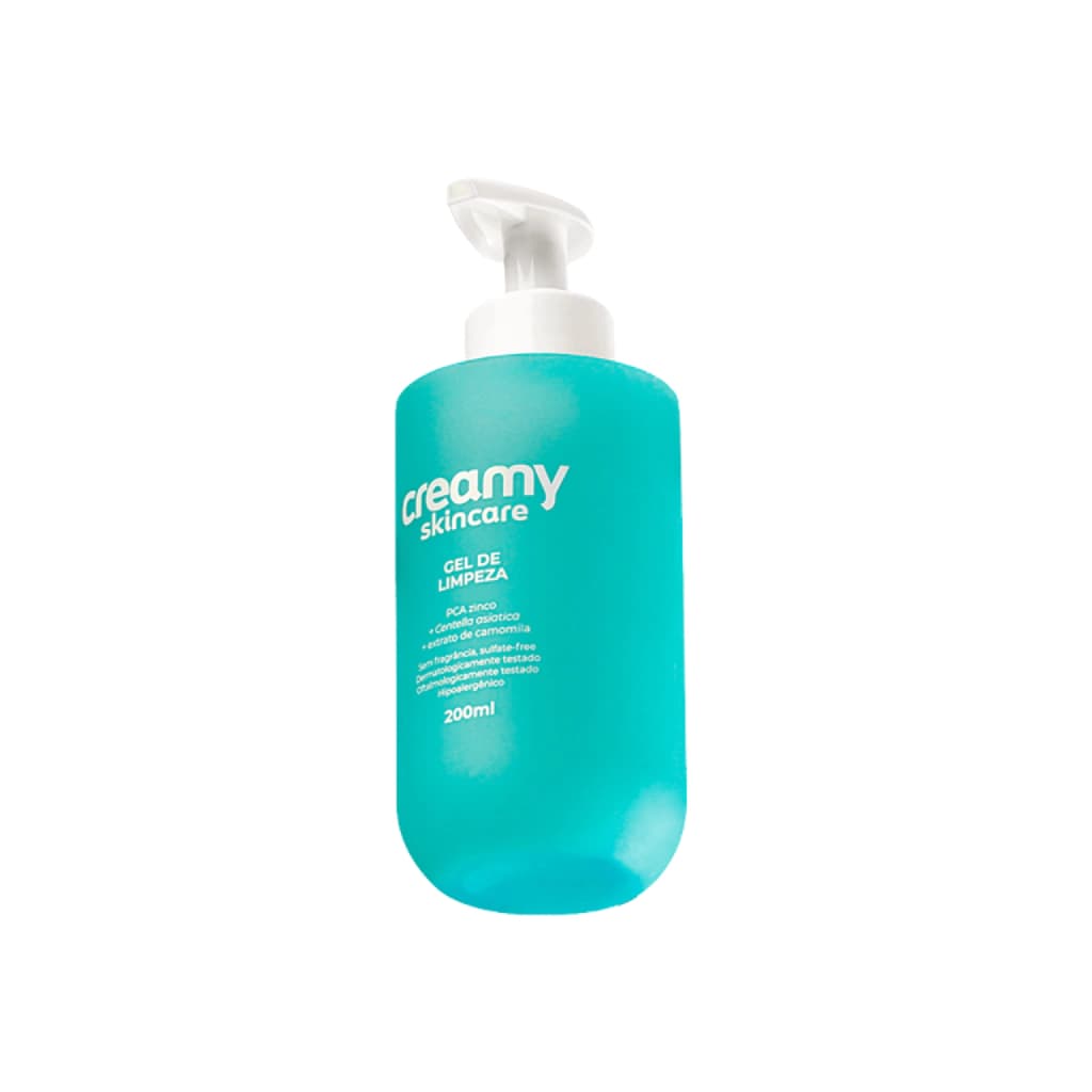 Embalagem de Sabonete Facial Gel de Limpeza Creamy Skincare 200ml