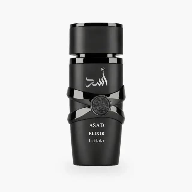 Embalagem de Lattafa Asad Elixir Eau de Parfum - Perfume Masculino