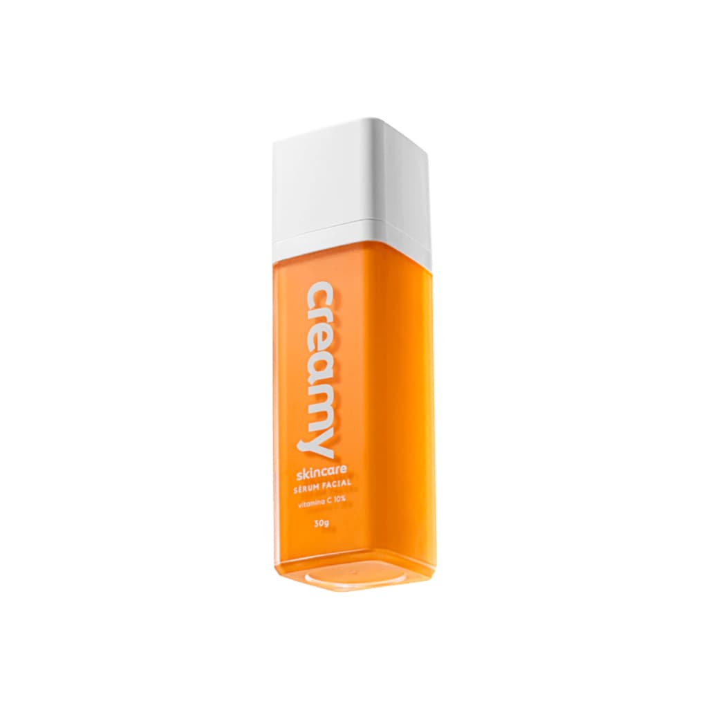 Embalagem de Sérum Facial 10% Vitamina C Creamy Skincare 30ml