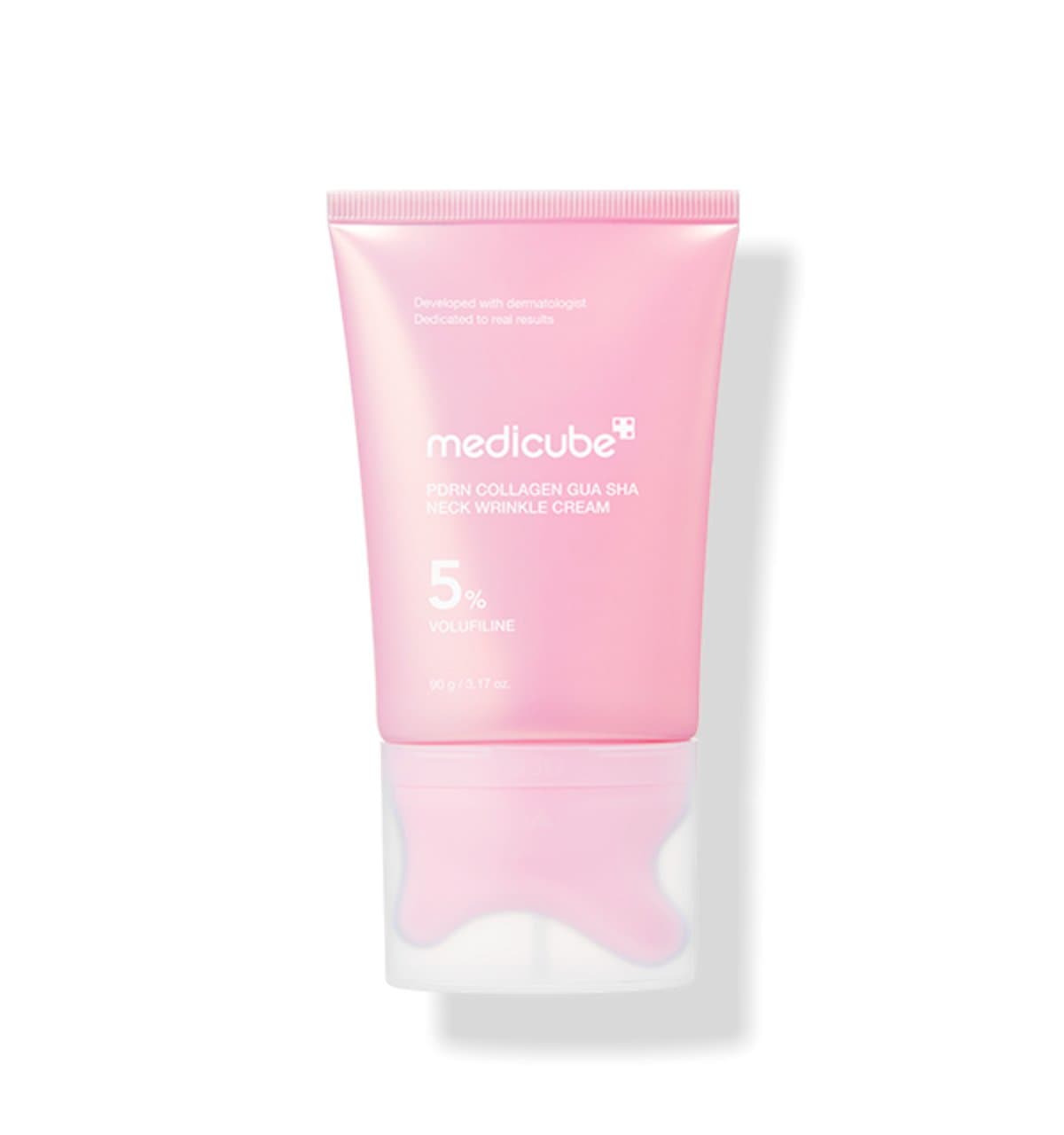 Embalagem de Medicube PDRN Collagen Gua Sha Neck Wrinkle Cream 90g