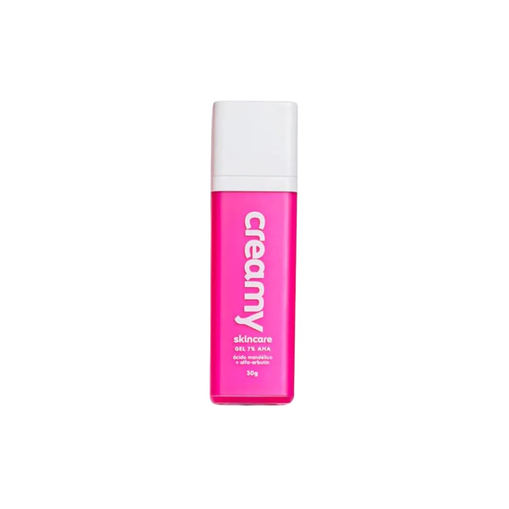 Embalagem de Gel Clareador Creamy Antiacne Ácido Mandélico 7% + Alfa-Arbutin + Alantoína