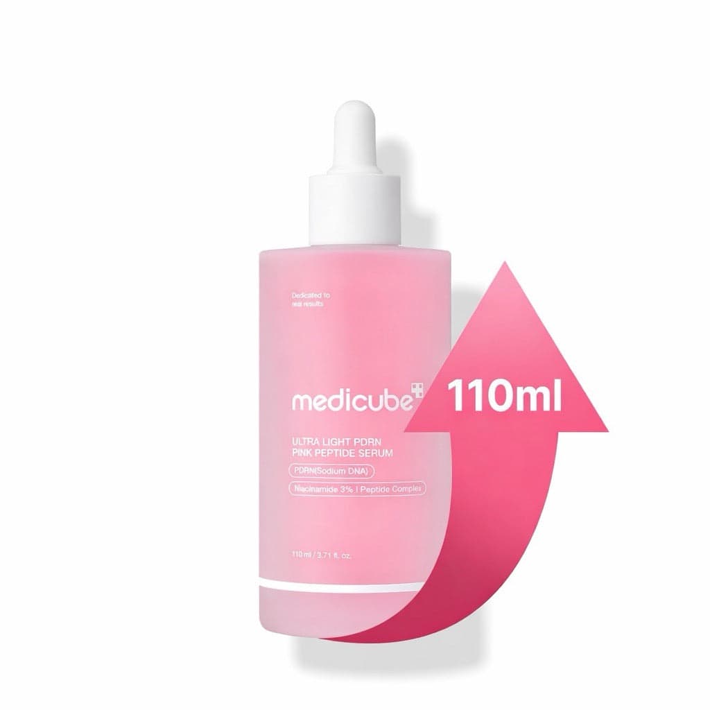 Embalagem de Medicube Ultra Light PDRN Pink Peptide Serum 110ml
