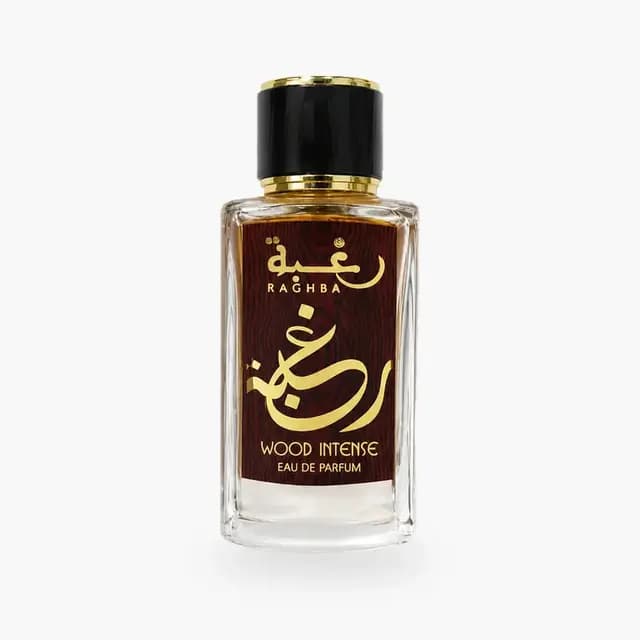 Embalagem de Lattafa Raghba Wood Intense Eau de Parfum - Perfume Masculino