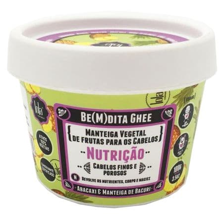 Embalagem de Lola Cosmetics Be(m)dita Ghee Abacaxi e Manteiga de Bacuri - Máscara de Nutrição