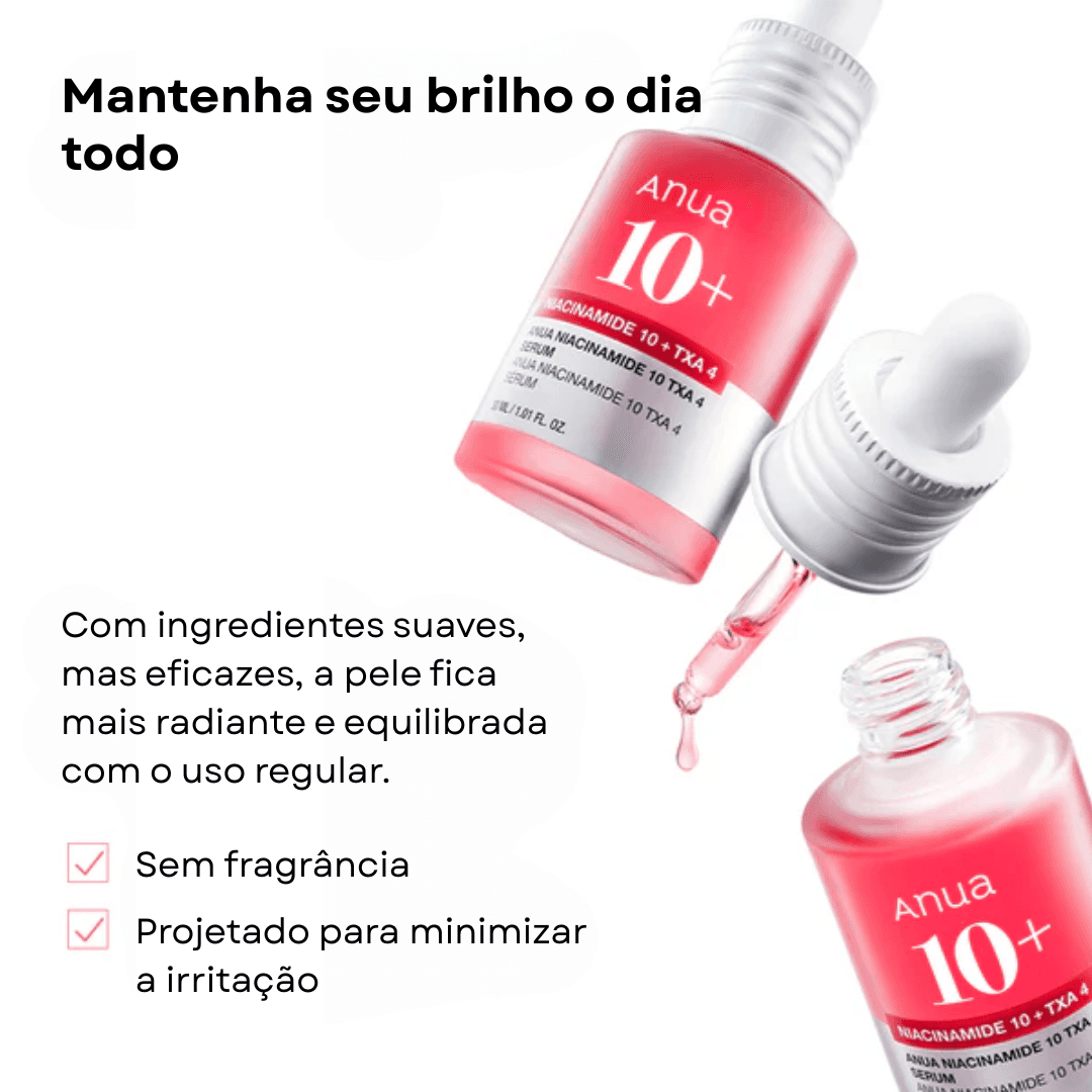Embalagem de Anua Sérum Niacinamida 10% + TXA 4% para Manchas