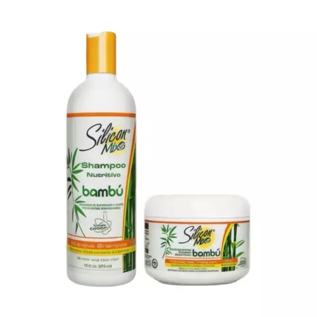 Embalagem de Kit Shampoo e Máscara 225g Silicon Mix Bambú Nutritivo