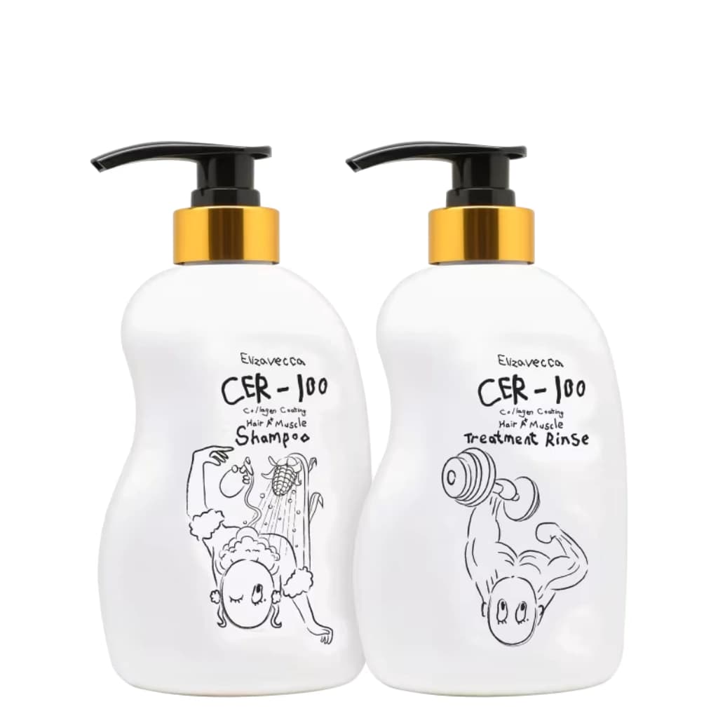 Embalagem de Kit Shampoo & Condicionador Elizavecca CER-100 500ml