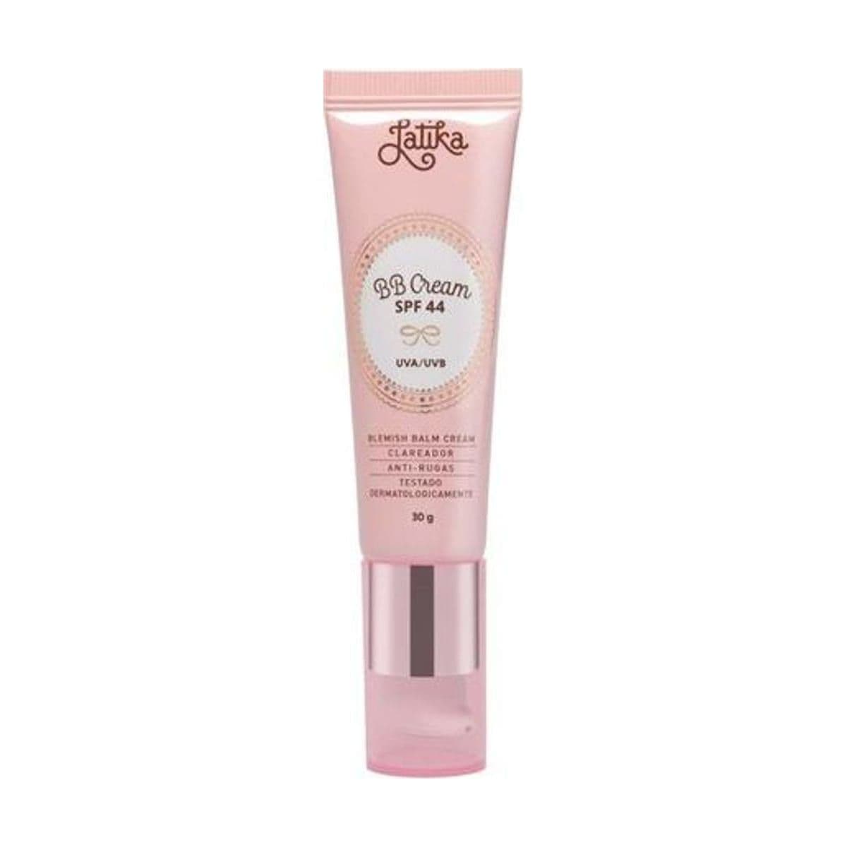 Embalagem de BB Cream Clareador SPF44 Latika 30g
