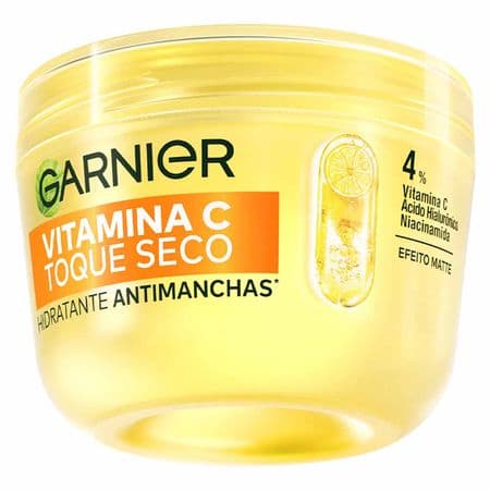 Embalagem de Hidratante Facial Antimanchas Garnier Skin Vitamina C Toque Seco