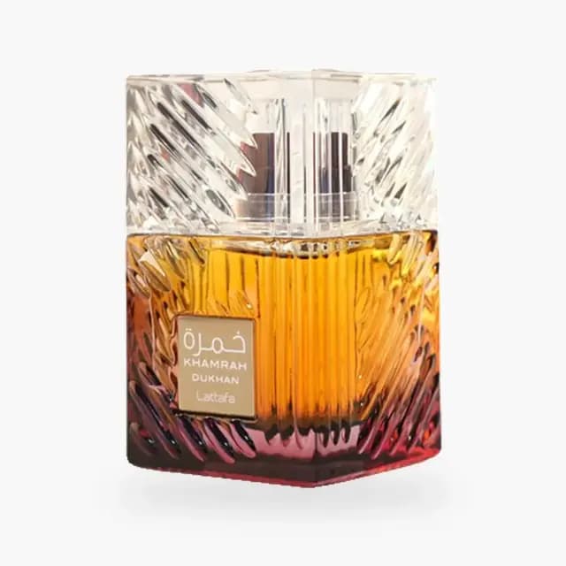 Embalagem de Lattafa Khamrah Dukhan Eau de Parfum - Perfume Masculino