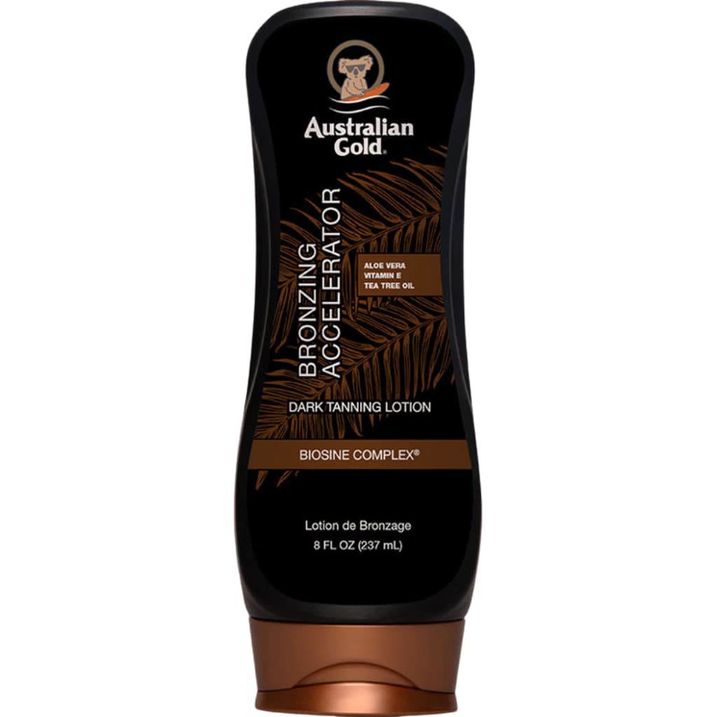 Embalagem de Australian Gold Loção Bronzeadora Aceleradora 237 ml