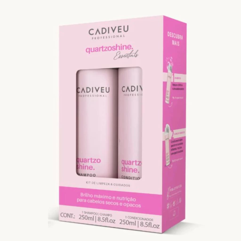 Embalagem de Cadiveu Essentials Quartzo Shine Kit Home Care - Shampoo e Condicionador 250ml