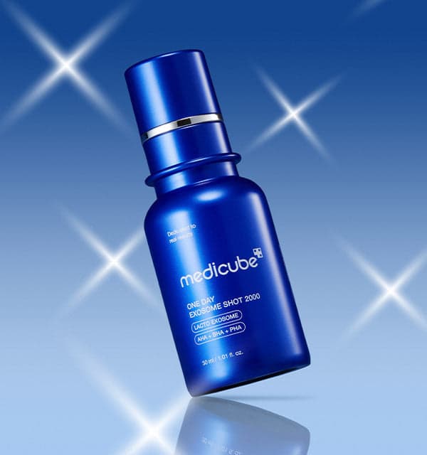 Embalagem de Medicube One Day Exosome Shot Pore Ampoule 2000 30ml