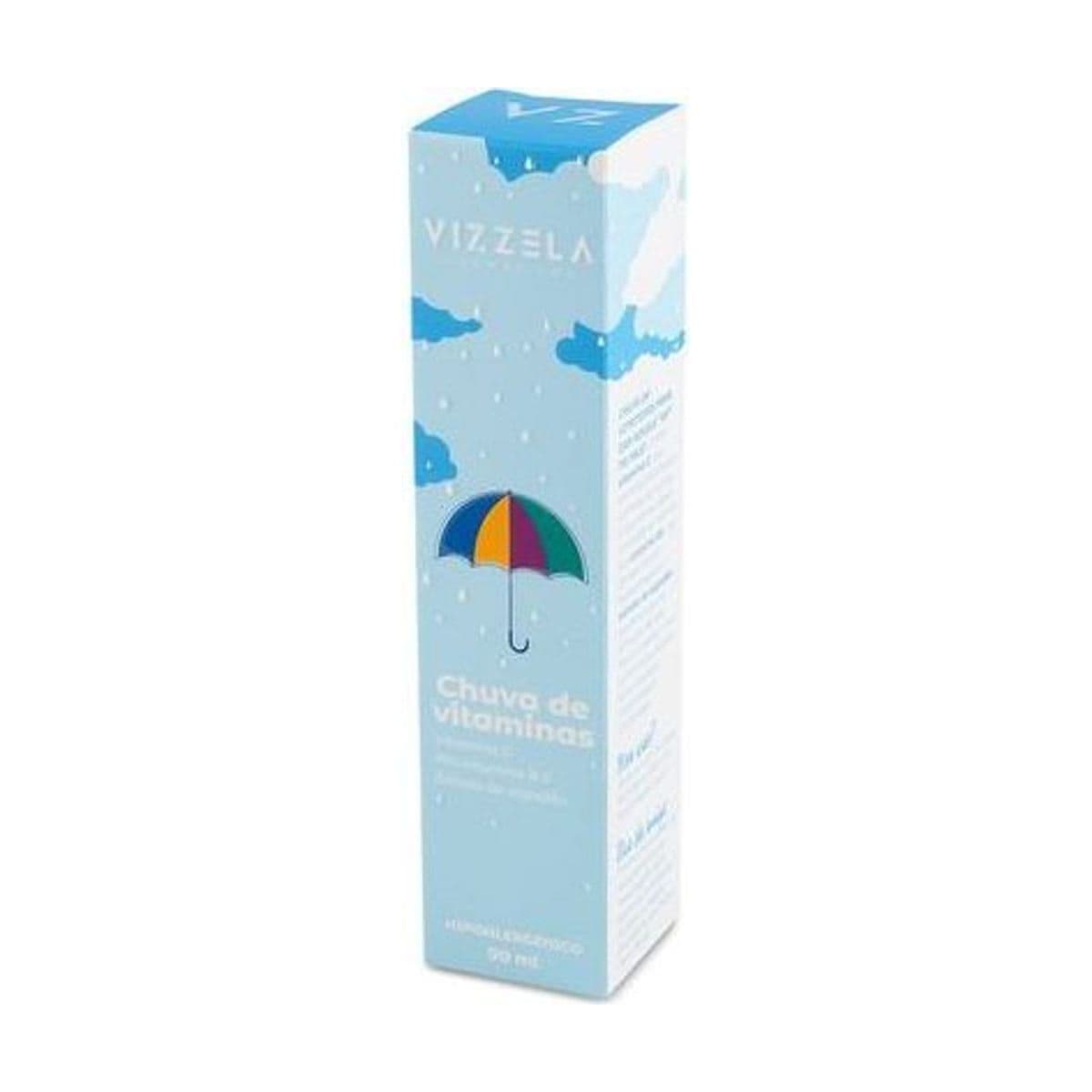 Embalagem de Bruma Facial Vizzela Chuva de Vitaminas