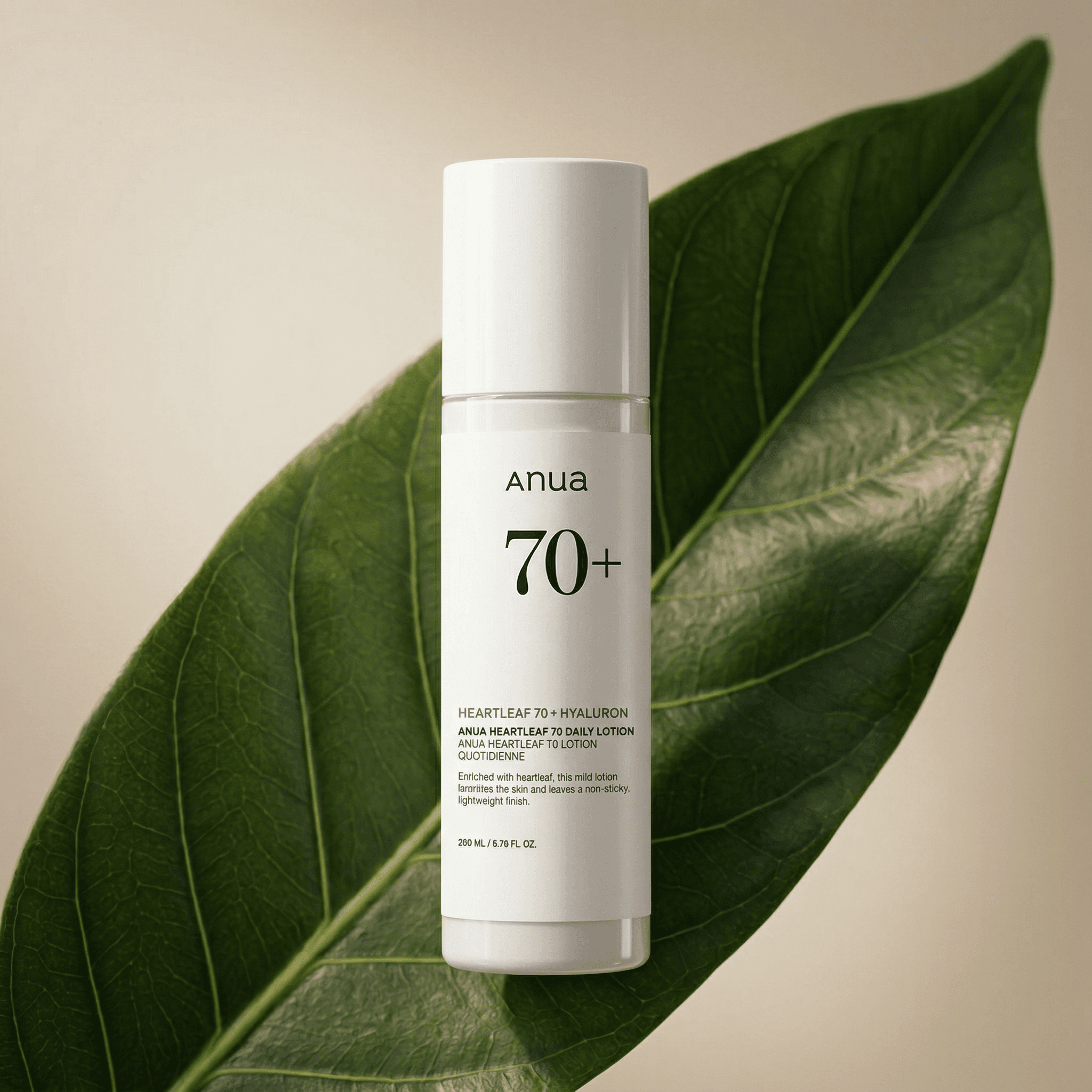 Embalagem de Anua Loção Hidratante Heartleaf 70% Diária