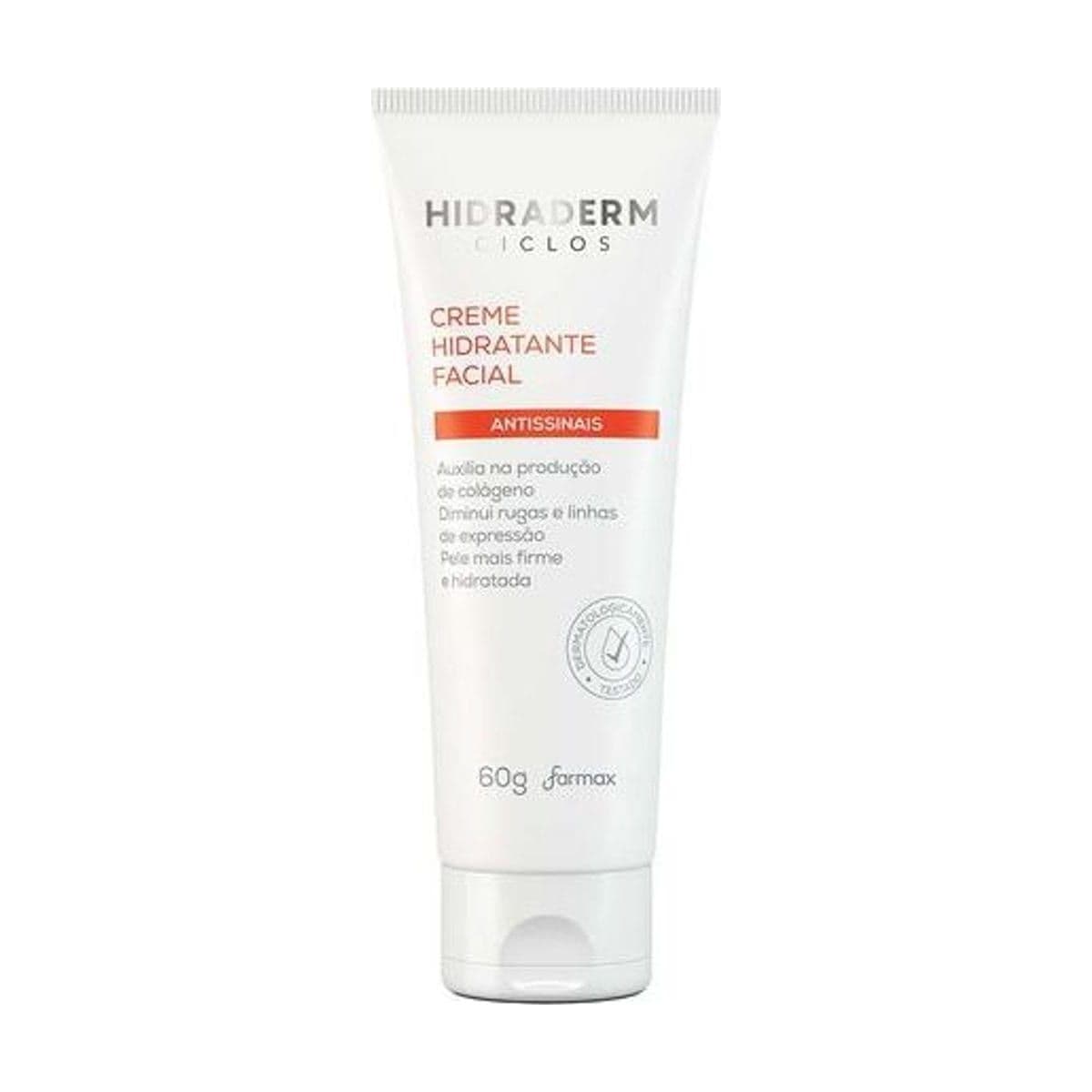 Embalagem de Creme Hidratante Facial Antissinais Hidraderm Ciclos