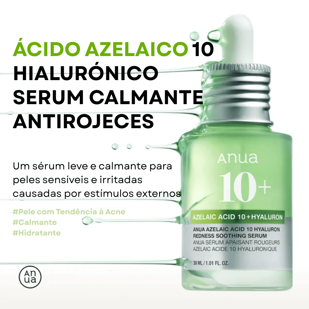 Embalagem de Anua Sérum Ácido Azelaico 10% para Vermelhidão e Acne