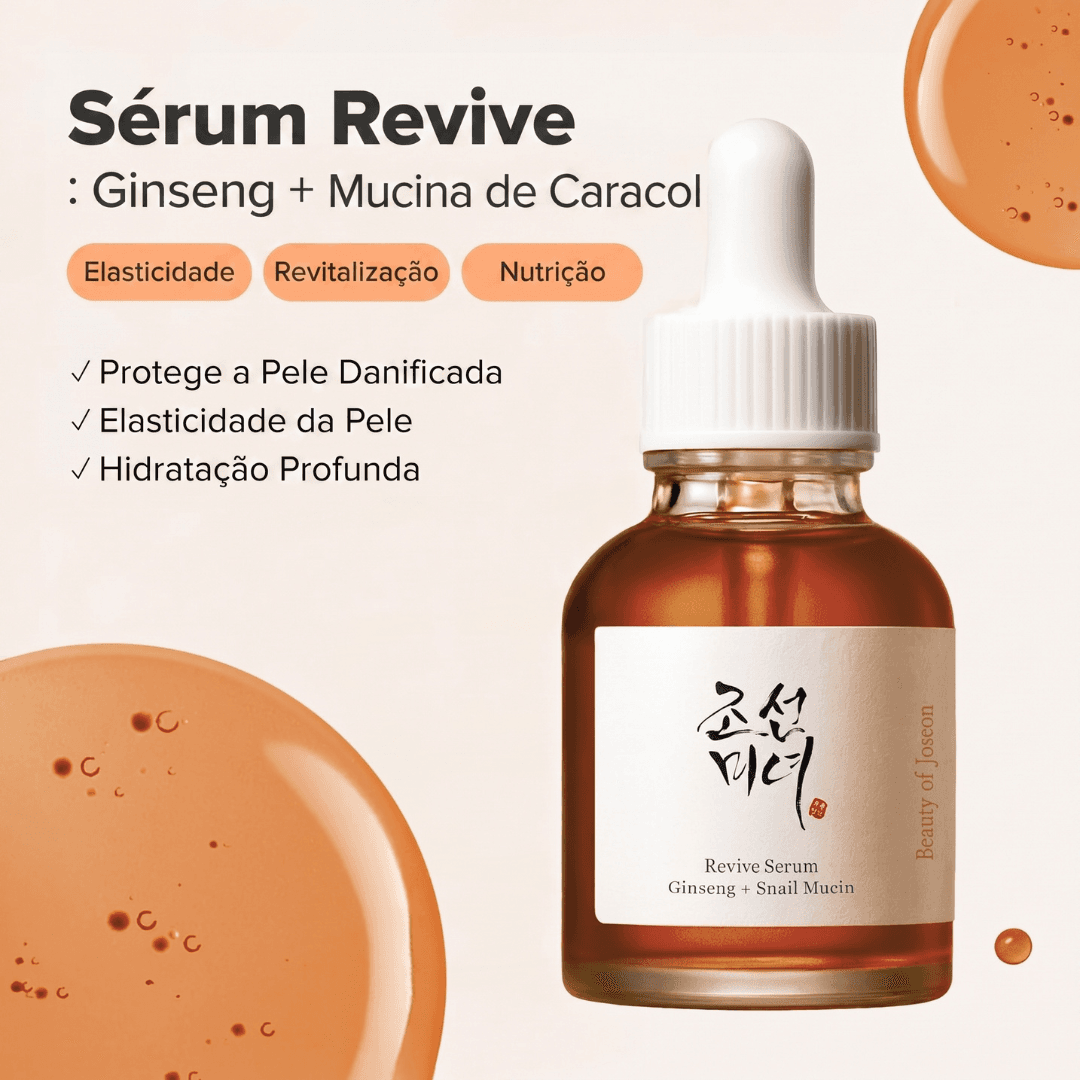 Embalagem de Beauty of Joseon Sérum Revitalizante Ginseng + Mucina de Caracol