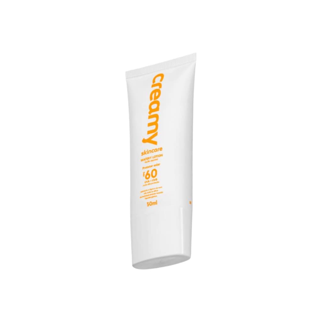 Embalagem de Protetor Solar Facial 60 FPS Creamy Skincare 50ml