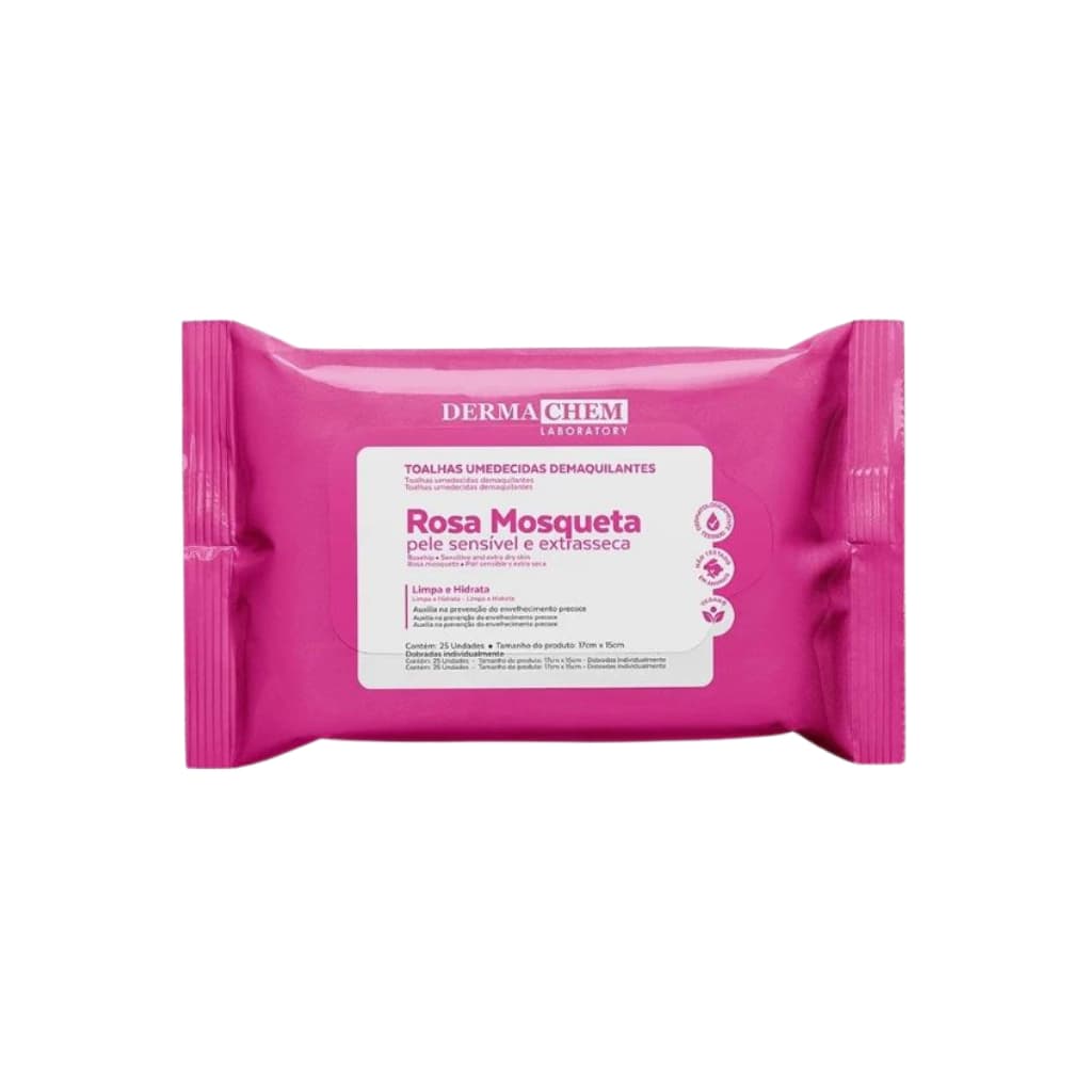 Embalagem de Dermachem Lenços Demaquilantes Dermachen Laboratory