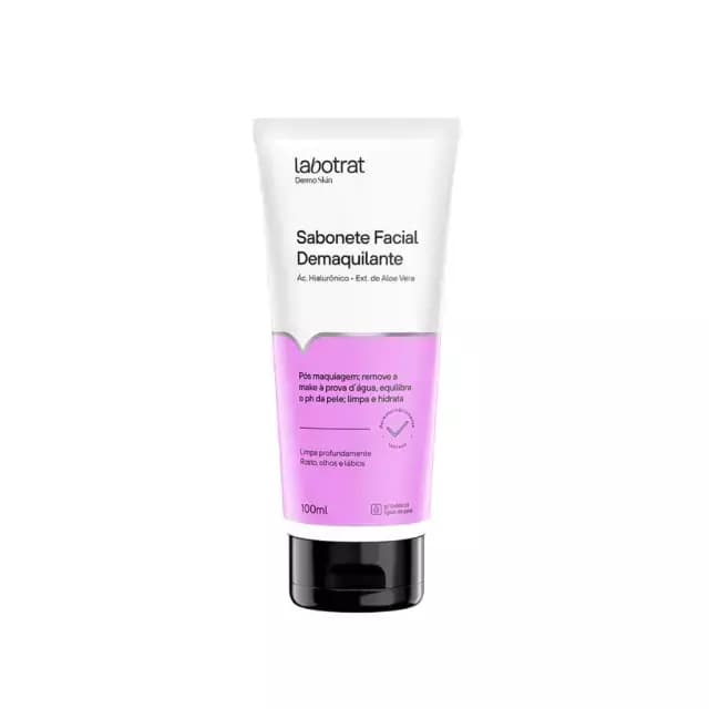 Embalagem de Sabonete Facial Demaquilante Labotrat Dermo Skin 100ml