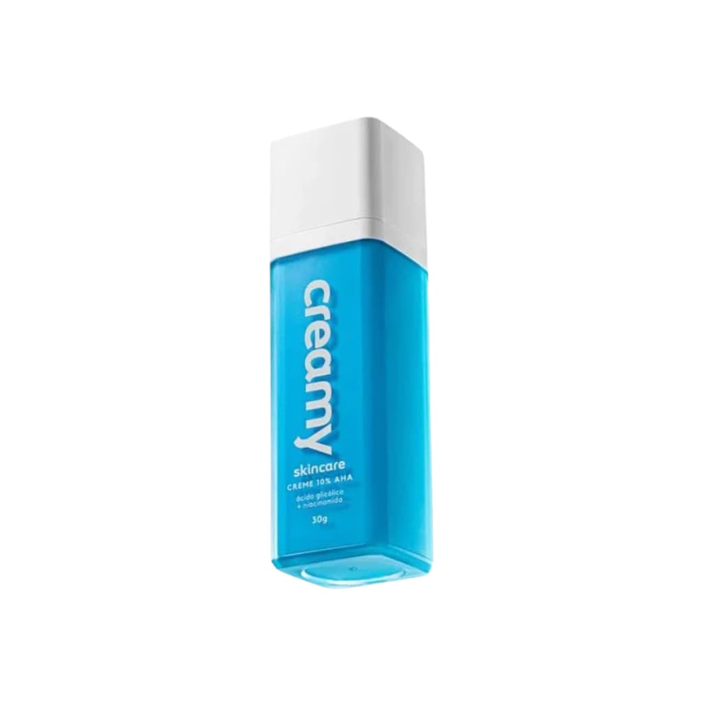 Embalagem de Ácido Glicólico Creme 10% AHA Creamy Skincare 30g