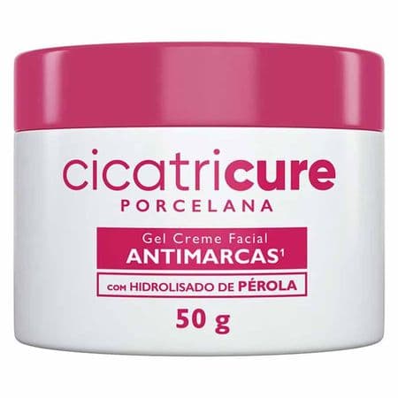 Embalagem de Gel Creme Facial Antimarcas Cicatricure Porcelana