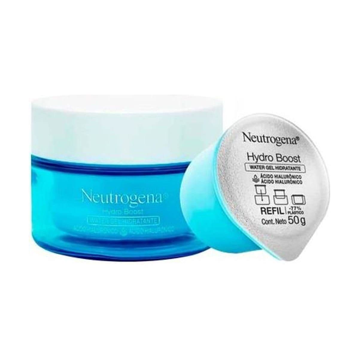 Embalagem de Neutrogena Hydro Boost Water Gel Kit com Hidratante Facial + Refil