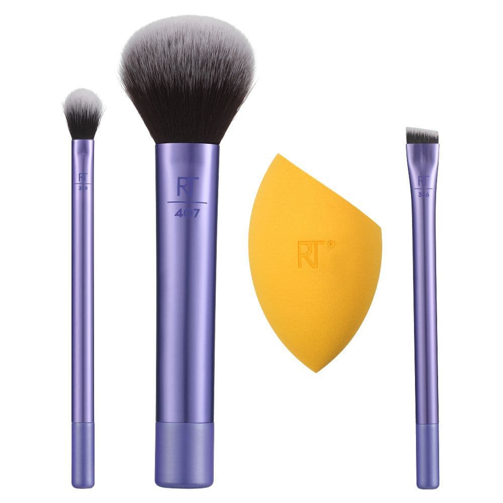 Embalagem de Kit Pincéis e Esponja Real Techniques Midi Glow
