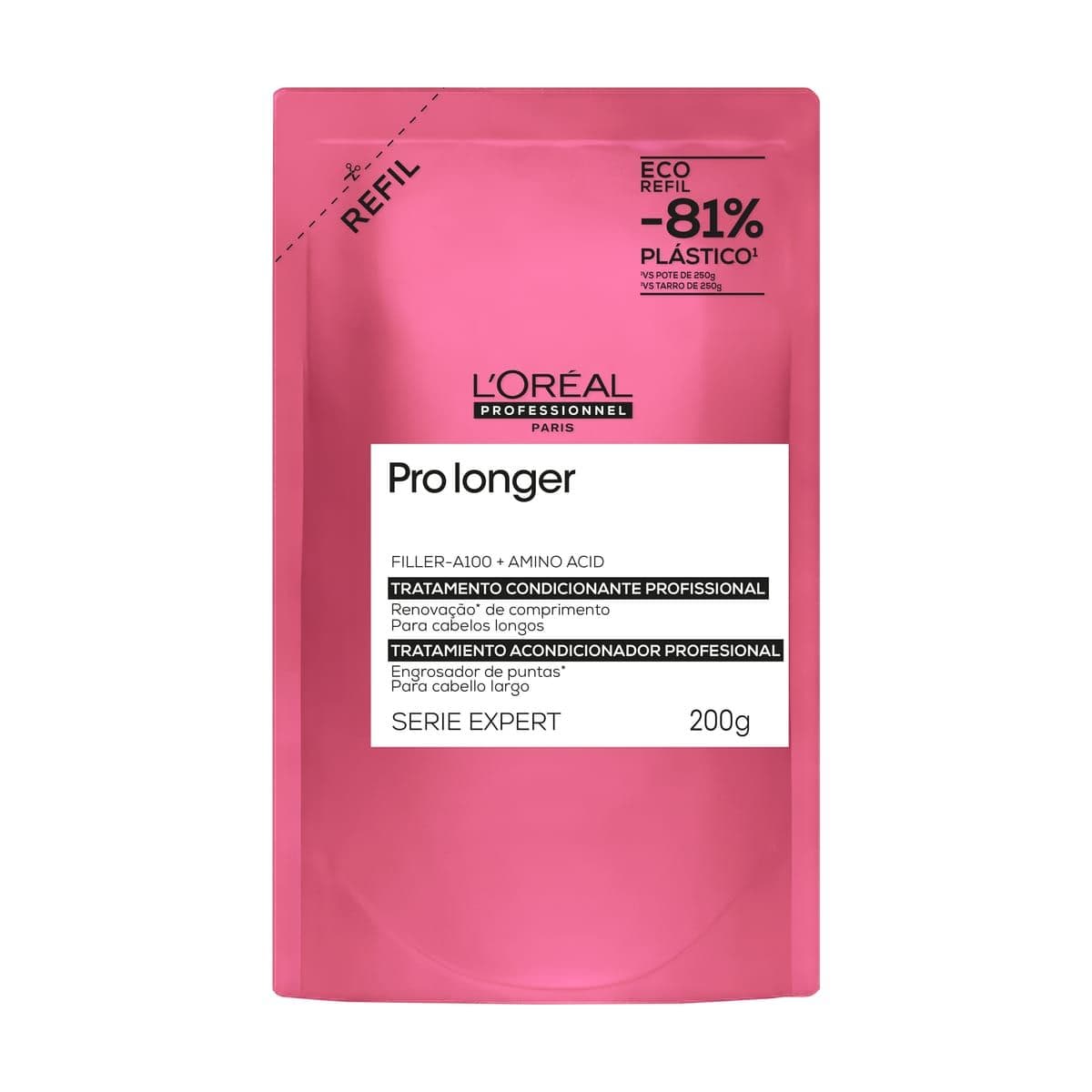 Embalagem de Máscara Fortalecedora L'Oréal Professionnel Pro Longer Serie Expert Refil