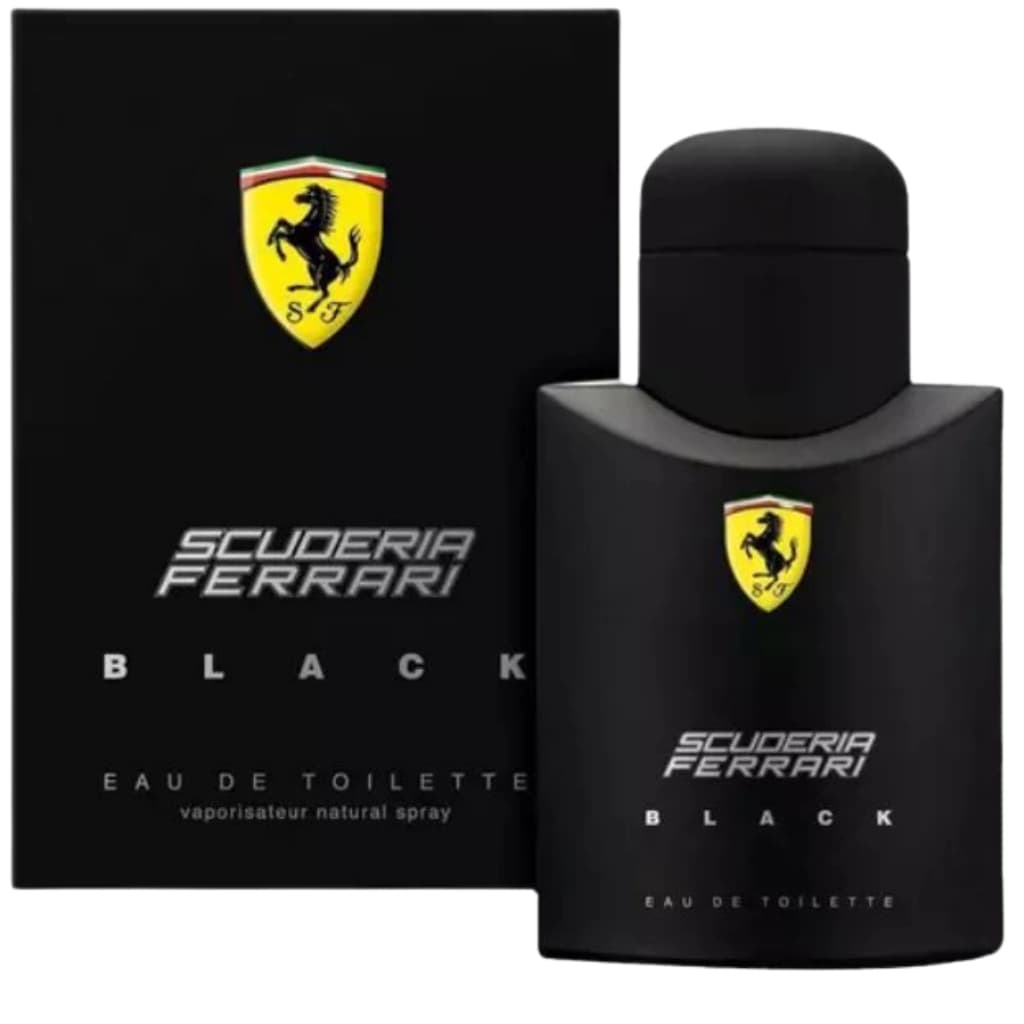 Embalagem de Perfume Scuderia Ferrari Black Eau de Toilette Masculino