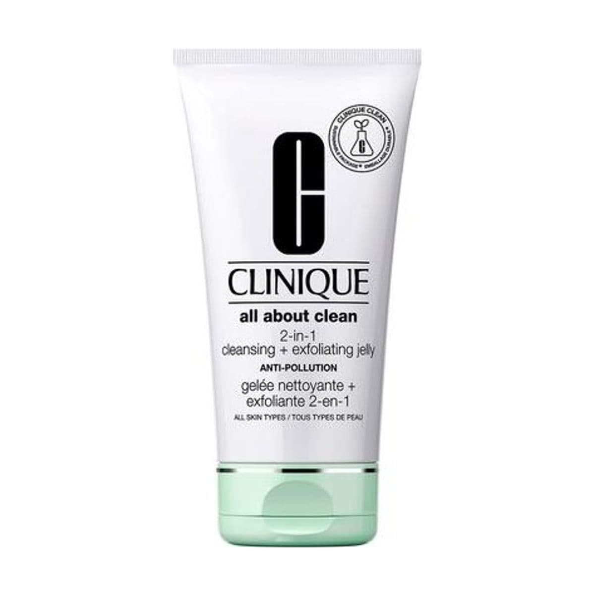 Embalagem de Esfoliante de Limpeza Facial Clinique All About Clean 2 in 1 Cleansing + Exfoliating Jelly