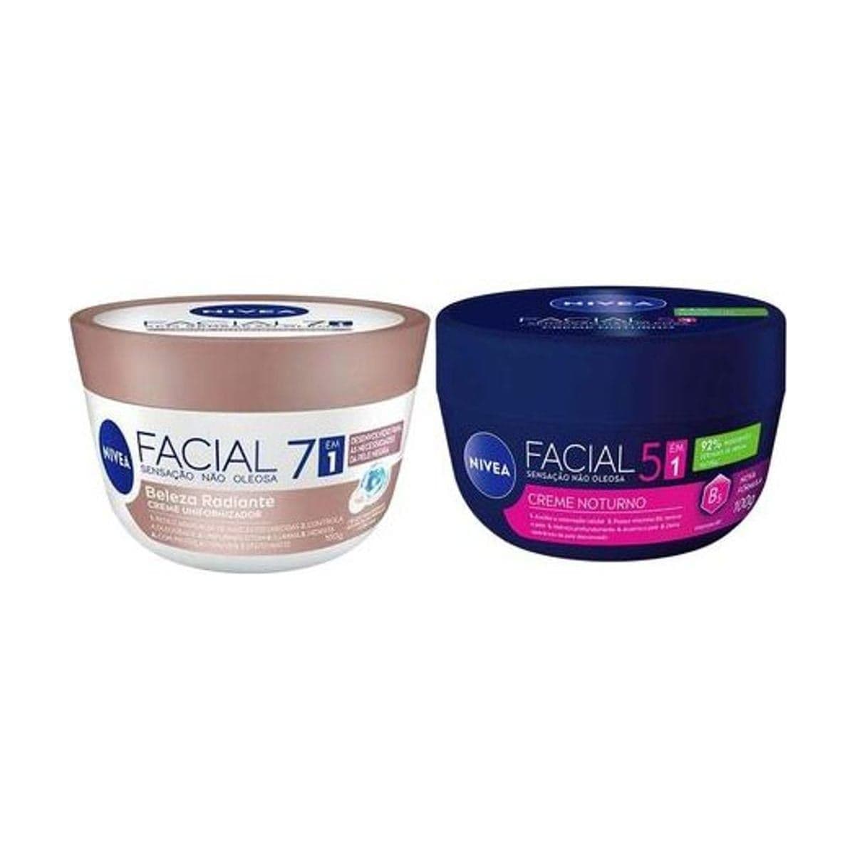Embalagem de NIVEA Kit – Creme Hidratante Facial 7 em 1 Beleza Radiante 100g + Creme Hidratante Facial Noturno 100g